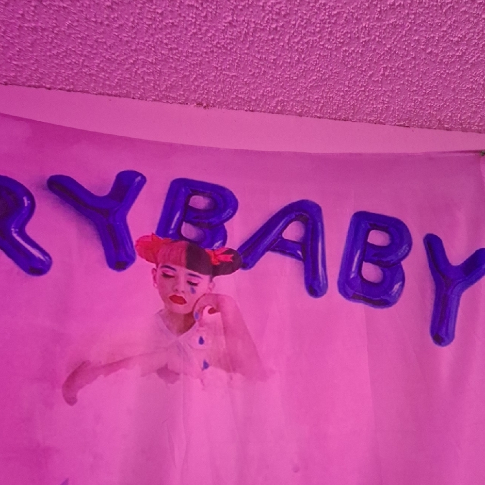 Pink and Blue Crybaby Tapestry